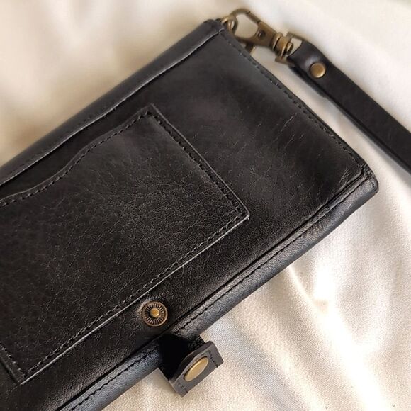 Duluth Trading -Lifetime Leather 🖤 Black Wristlet Wallet - Picture 12 of 13